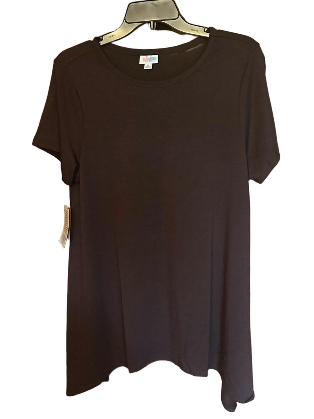 LuLaRoe Classic Women’s Short Sleeve Tunic Top - Brown Melissa Size Medium NWT